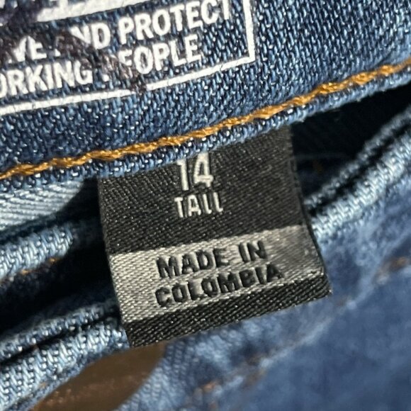 Carhartt Womens Double Knee Carpenter Jeans Sz 14T Relaxed Fit Workwear Field - Picture 6 of 8